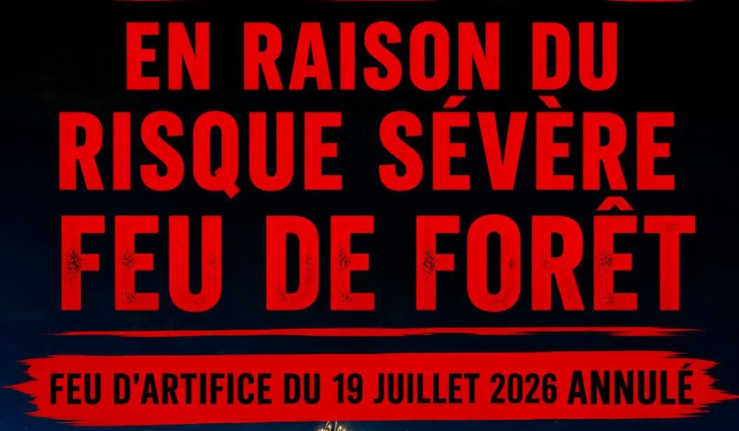 Annulé : FEU D'ARTIFICE DU 19 JUILLET 2026